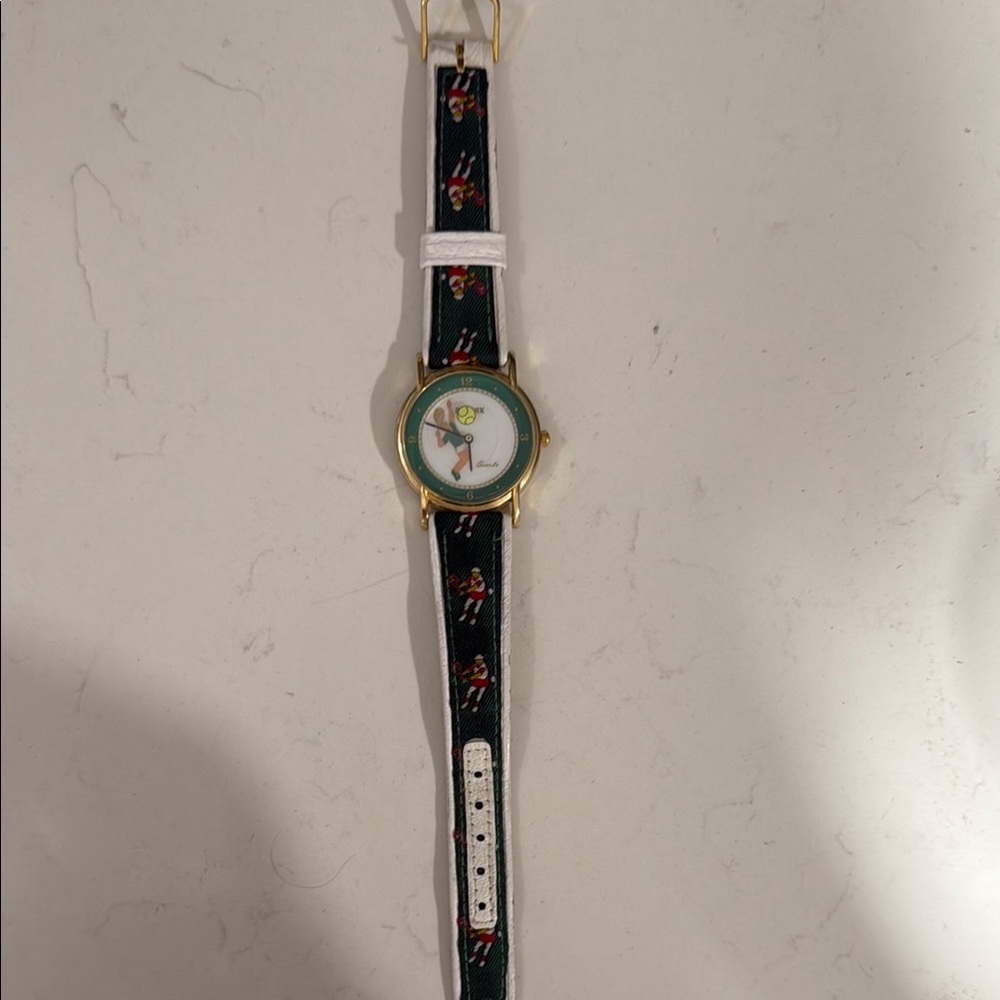 Vintage Tennis watch with Genuine Leather Strap